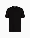 Giorgio Armani Viscose-cashmere T-shirt In Black
