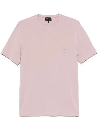Giorgio Armani Stretch Viscose Jersey Crew Neck T-shirt In Multicolor