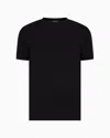 Giorgio Armani Stretch Viscose Jersey, V-neck Icon T-shirt In Black