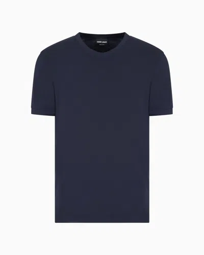 GIORGIO ARMANI STRETCH VISCOSE JERSEY, V-NECK ICON T-SHIRT