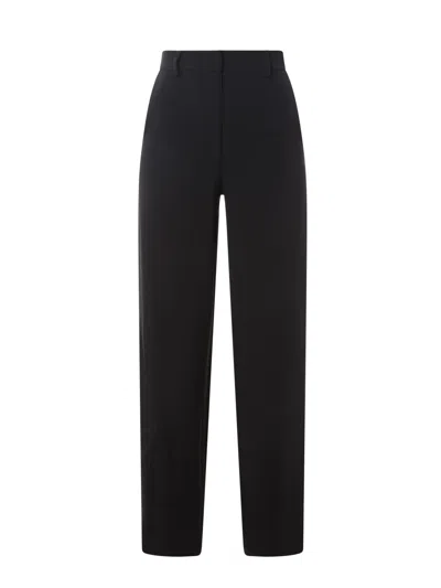 Giorgio Armani Low-rise Wide-leg Trousers In Black