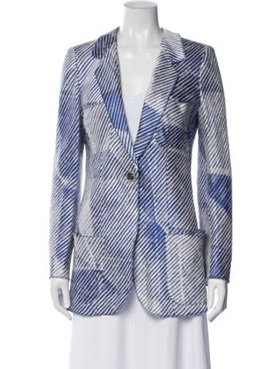 Pre-owned Giorgio Armani Striped Blazer In Blue