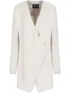 Giorgio Armani Striped Blazer In Neutral