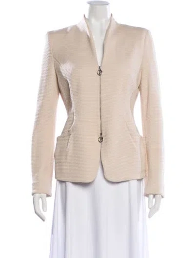 Pre-owned Giorgio Armani Striped Blazer In Neutral