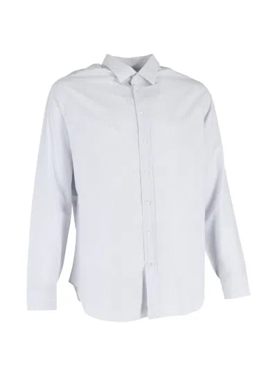 Pre-owned Giorgio Armani Striped Cotton Shirt In White