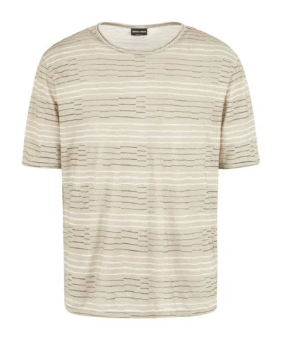 Giorgio Armani Official Store Regular Fit T-shirts In Green