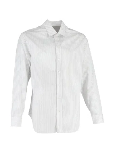 Pre-owned Giorgio Armani Striped Long-sleeve Shirt In White
