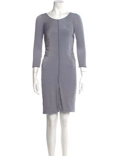Pre-owned Giorgio Armani Striped Mini Dress In Black