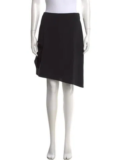 Pre-owned Giorgio Armani Striped Mini Skirt In Black
