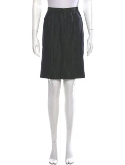Pre-owned Giorgio Armani Striped Mini Skirt In Green