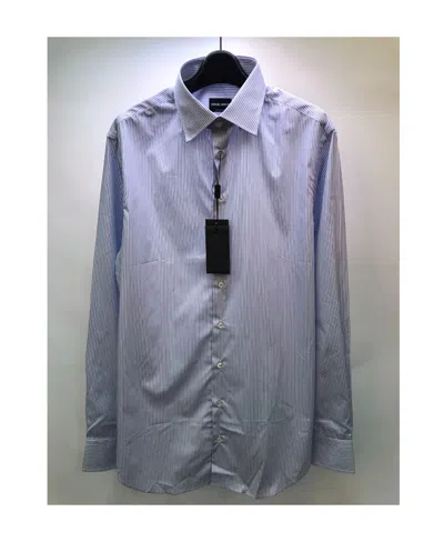 Giorgio Armani Striped Shirt In Purple