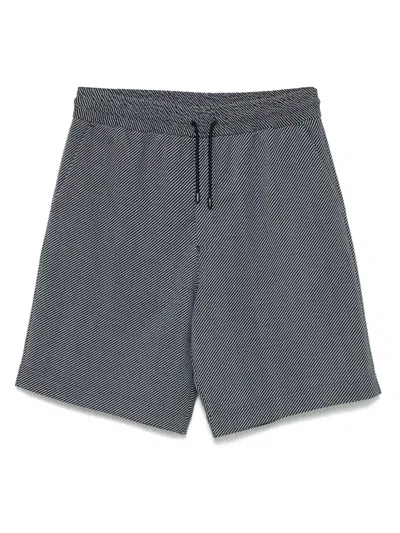 Giorgio Armani Striped Shorts In Blue