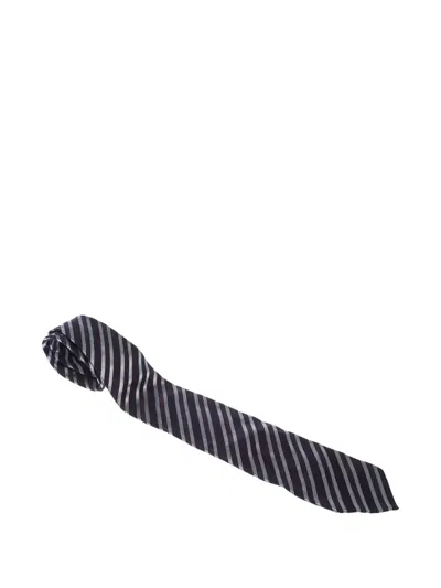 Pre-owned Giorgio Armani Striped Silk Tie