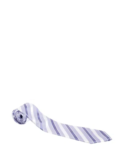 Pre-owned Giorgio Armani Striped Silk Tie