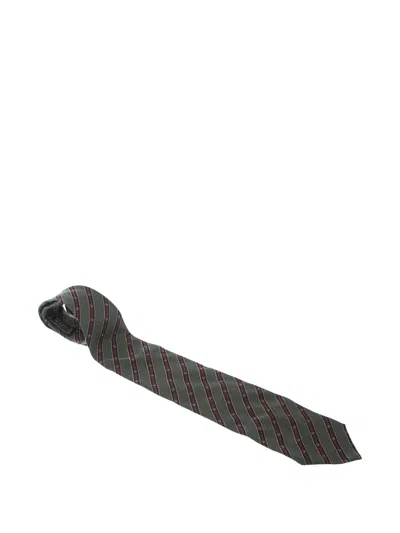 Pre-owned Giorgio Armani Striped Silk Tie