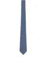 Giorgio Armani Asv Silk Tie With Geometric Print In Blau