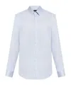 Giorgio Armani Shirt With Striped Pattern In Blue