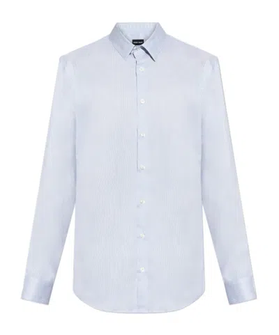GIORGIO ARMANI GIORGIO ARMANI STRIPED SLIM-CUT SHIRT