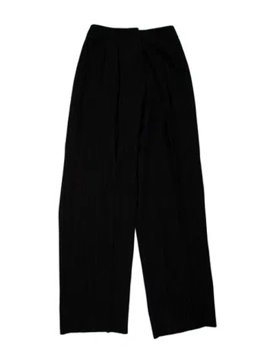 Pre-owned Giorgio Armani Striped Tuxedo Pants In Black