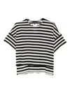 Giorgio Armani Striped Virgin-wool Top In Black