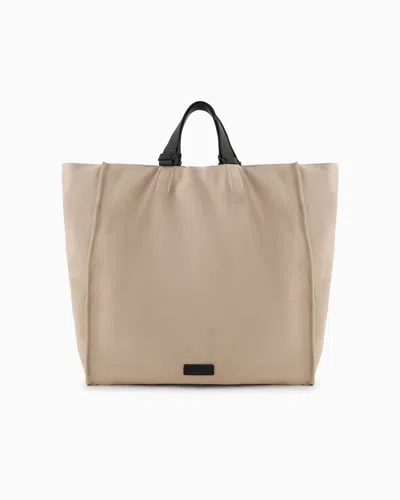 Giorgio Armani Suede And Leather Shopper