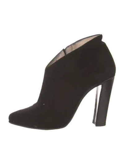 Pre-owned Giorgio Armani Suede Boots In Black