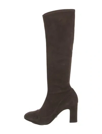 Pre-owned Giorgio Armani Suede Boots In Brown