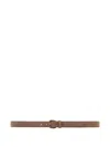 Giorgio Armani Square Buckle Belt In Brown