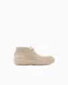 Giorgio Armani Suede Chukka Boots In Sand