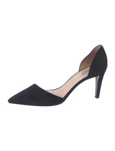 Pre-owned Giorgio Armani Suede D'orsay Pumps In Blue