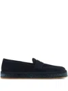 Giorgio Armani Suede Espadrilles In Black