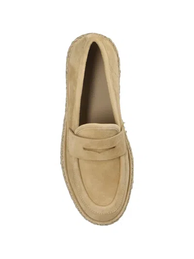 Giorgio Armani Suede Espadrilles In Neutral