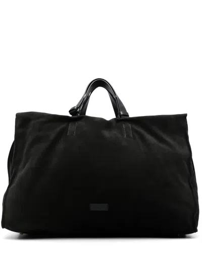 Giorgio Armani Suede Holdall In Green