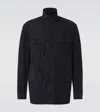 Giorgio Armani Suede Safari Jacket In Night Sky