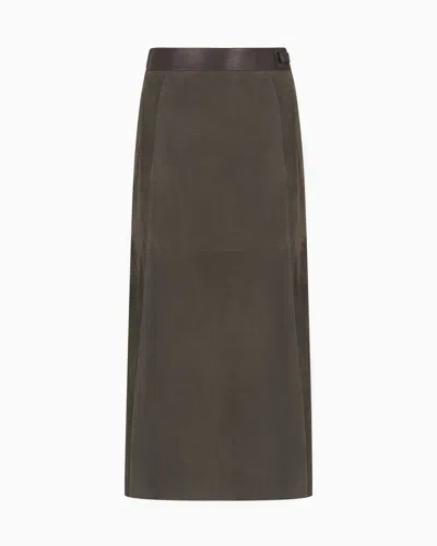 Giorgio Armani Suede Midi Skirt