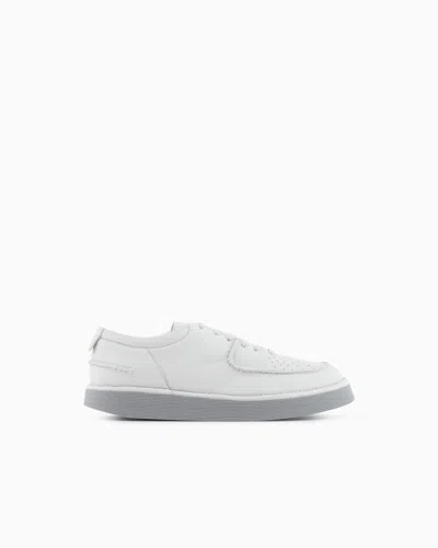 Giorgio Armani Suede Oxfords In White
