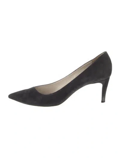 Pre-owned Giorgio Armani Suede Pumps In Black