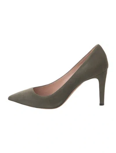 Pre-owned Giorgio Armani Suede Pumps In Green