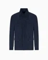 Giorgio Armani Suede Stand-collar Jacket