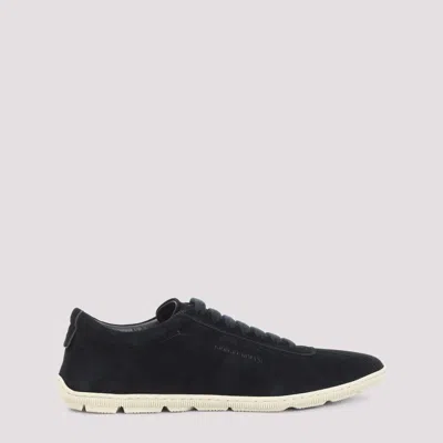 Giorgio Armani Suede Sneakers In Black