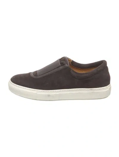 Pre-owned Giorgio Armani Suede Sneakers In Brown