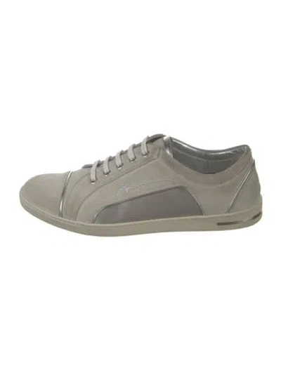 Pre-owned Giorgio Armani Suede Sneakers In Grey