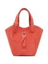 Giorgio Armani Small Suede Handbag In Orange