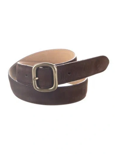 Pre-owned Giorgio Armani Suede Waist Belt In Brown