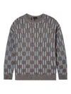 Giorgio Armani Brown Wool Sweater In Multi