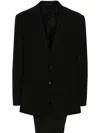 Giorgio Armani Wool Suit With Long Sleeves And Single-breasted Design In Black