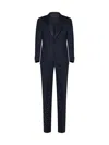 Giorgio Armani Single-breasted Wool Suit In Blue