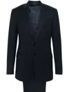 Giorgio Armani Single-breasted Virgin-wool Suit In Blue