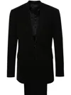 Giorgio Armani Wool Suit With Long Sleeves And Single-breasted Design In Black