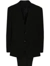 Giorgio Armani Wool Suit With Long Sleeves And Single-breasted Design In Black